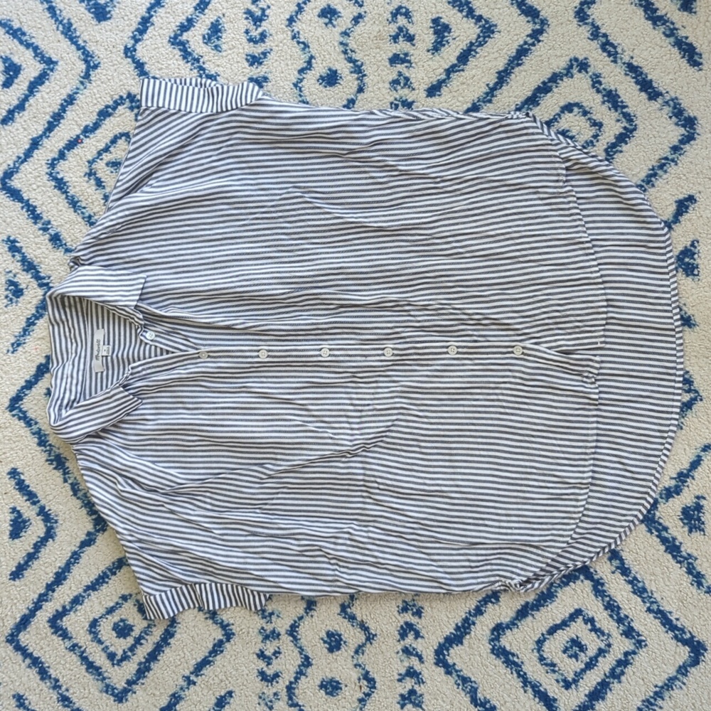 Madewell Button Down Striped Blouse - image 1
